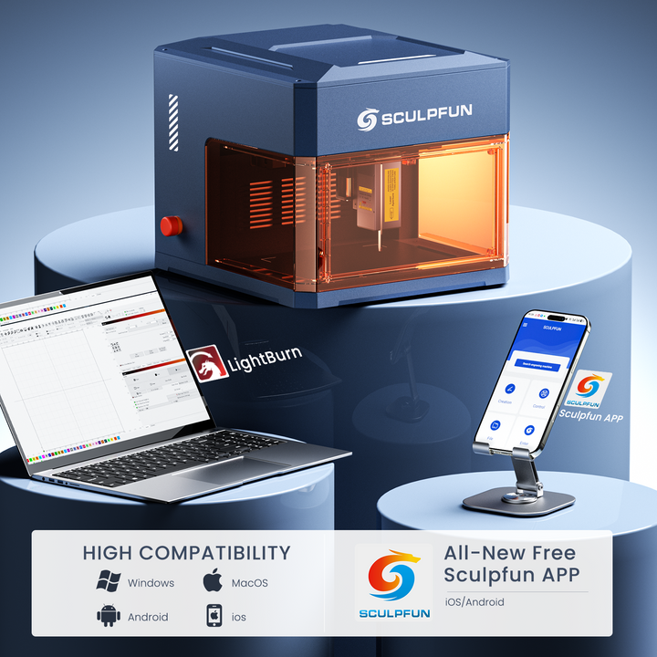 Sculpfun iCube Ultra: Portable Dual Laser Module Switching Engraver ...