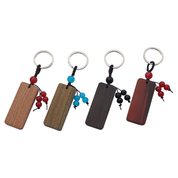 Acmer Custom Wood Engraved Keychains 4 color
